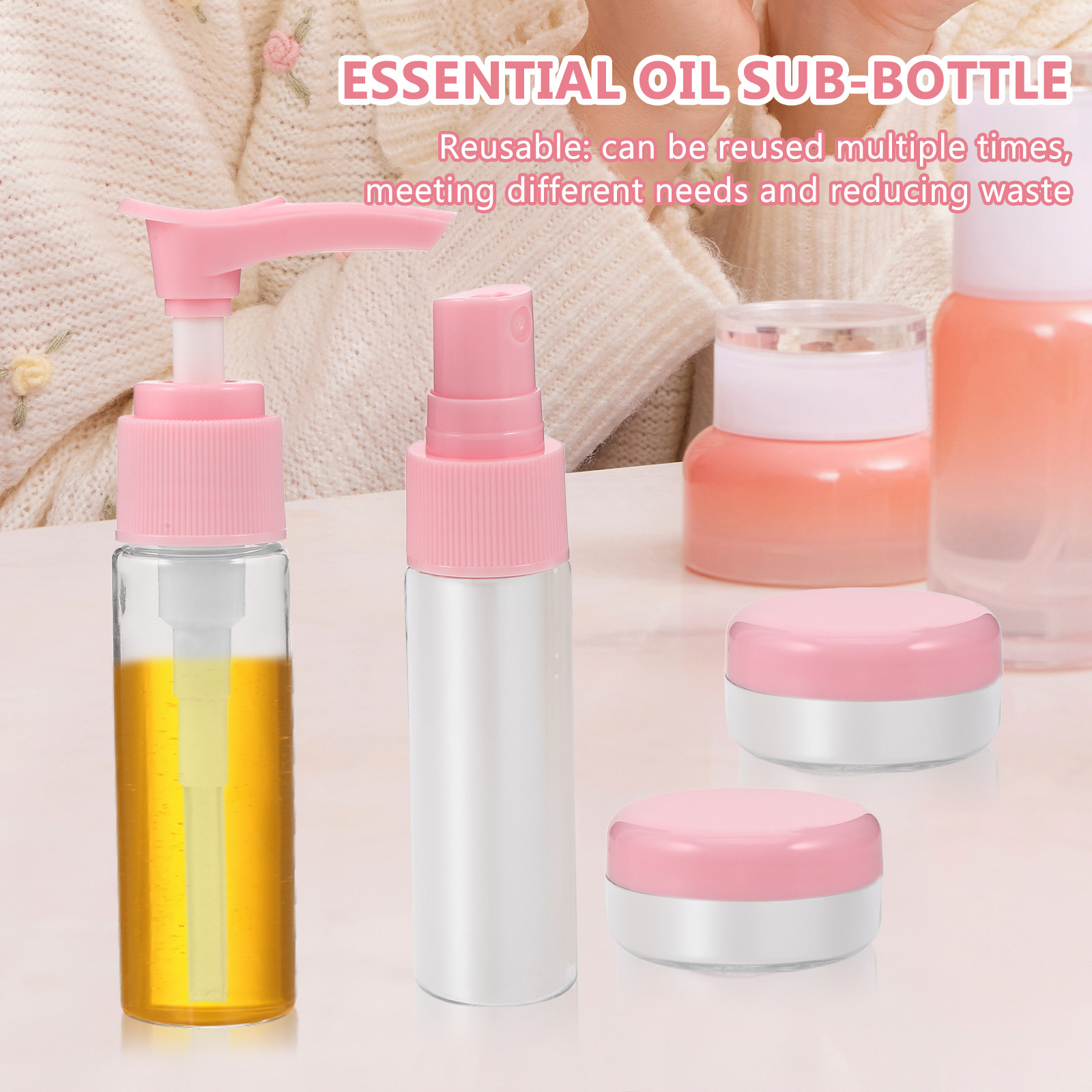 Misting Bottle Fine - 1セット コンパクトトラベルボトルセット 再利用可能な細かいミストスプレーボトル スキンケアトナー、フェイスウォーター、香水、保湿剤用