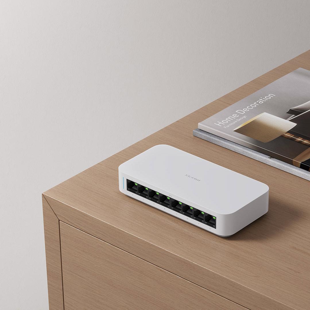 Xiaomi-Mi 8ギガビットイーサネットスイッチ,ミニネ - Xiaomi Hub Mijia Hub のレビューと価格